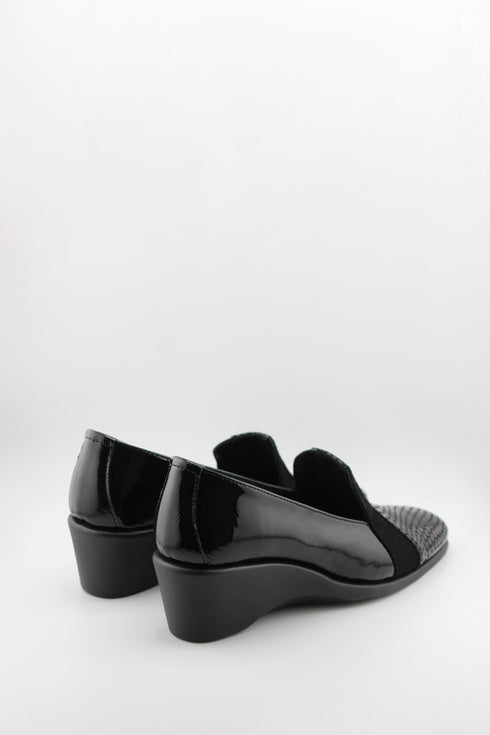 DFC Relax Snake skin Patterned Wedge Loafers